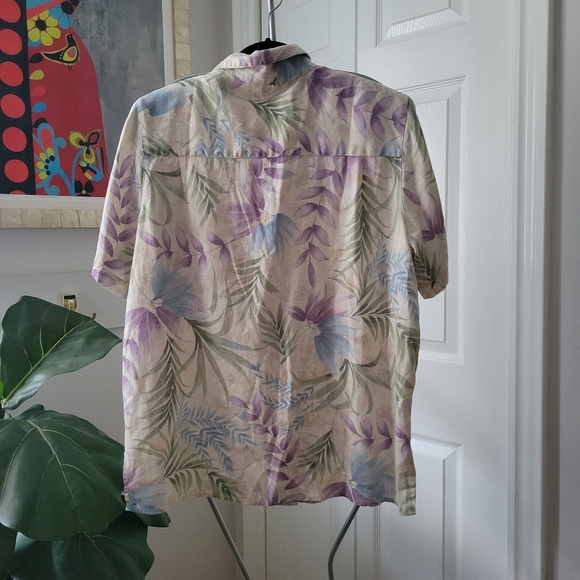 Alfred Dunner Linen Button-down Shirt - Short sleeve - Picture 2 of 12